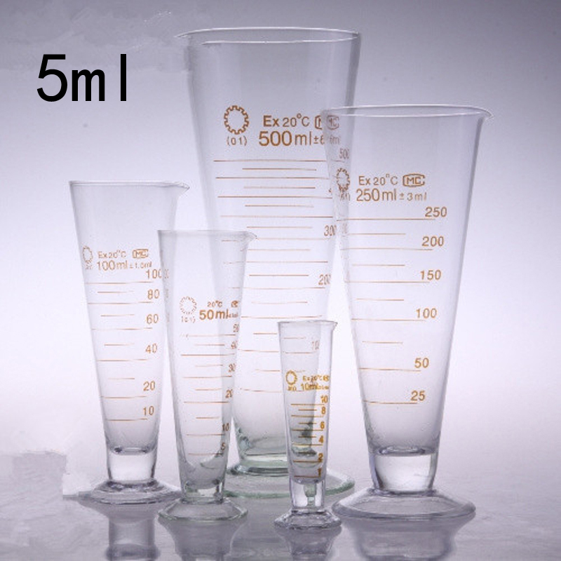 5ml Transparent Glass Measuring Cup Half line Scale Measuring cups